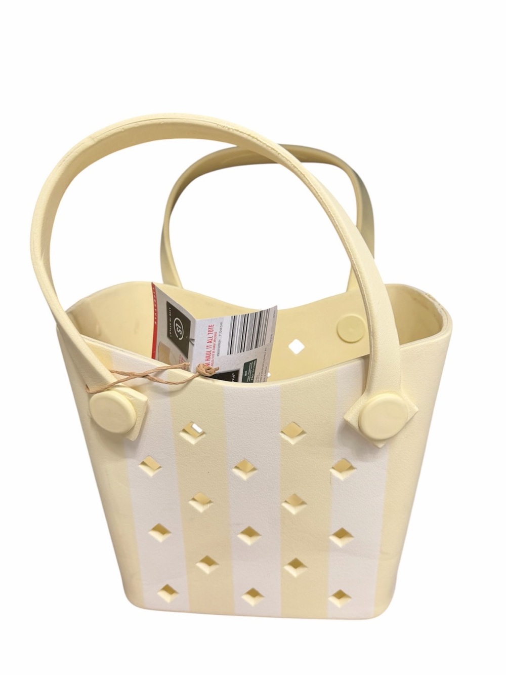 LIVE IN STYLE Yellow Stripes Haul It All Tote